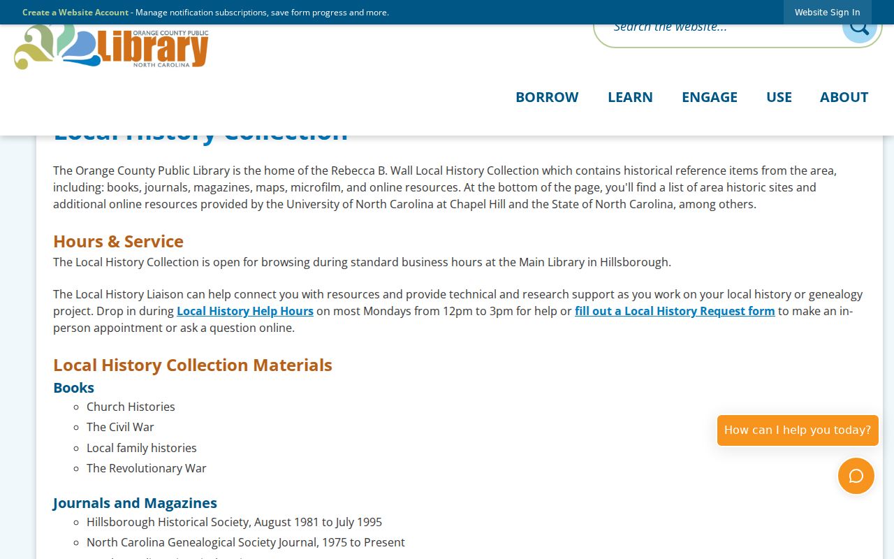 Carrboro city directory access through the Rebecca B. Wall Local History Collection