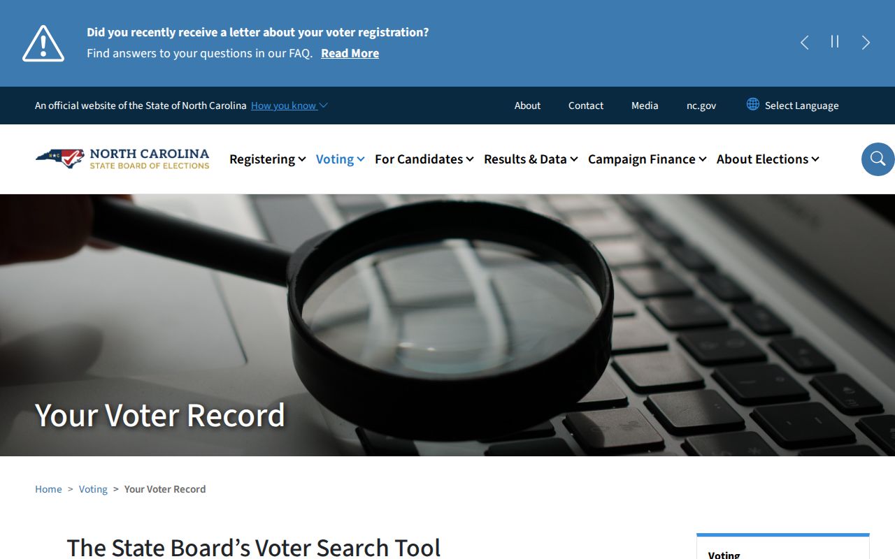 Carrboro residents directory NC voter record detail reference