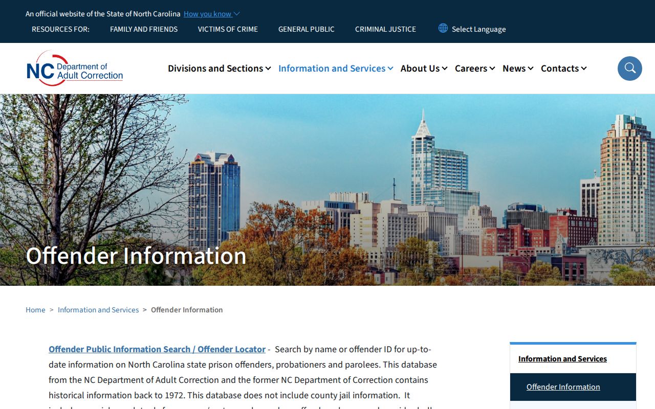 Carrboro resident lookup North Carolina offender search gateway