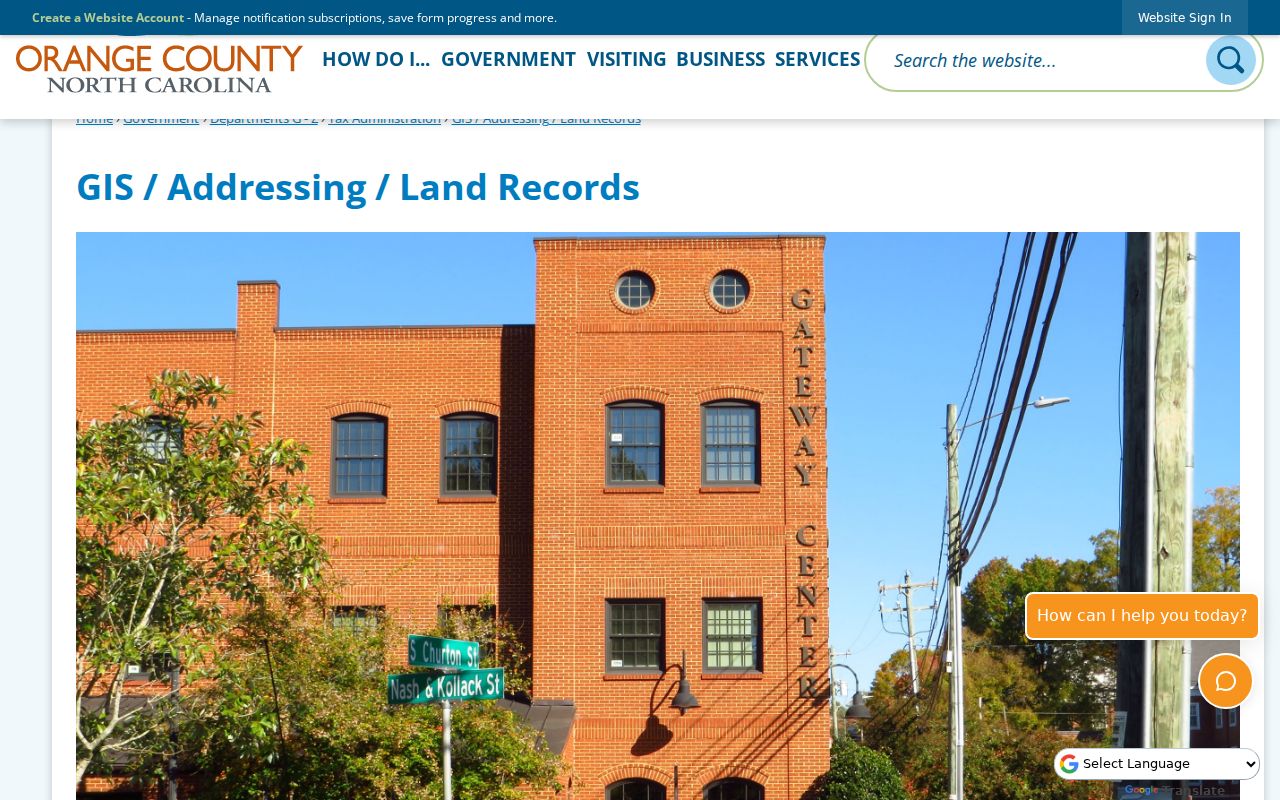 Carrboro ZIP code directory link to Orange County land records